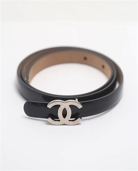 chanel belt black and silver|chanel skinny belt black.